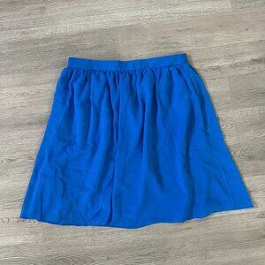 Alice + Olivia Womens Back Zip Pleated Mini Skirt Blue Size 8 Waist 29